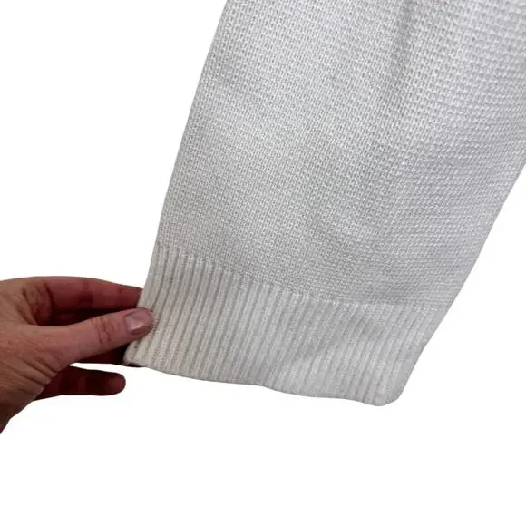 JENNI KAYNE Cooper Button Up Cardigan Warm Ivory Wool Cashmere Size Small - Picture 5 of 8